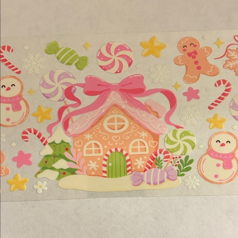 Gingerbread House Cup Decal
